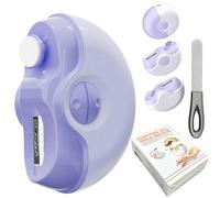 Dodorado Electric Nail Clipper, 2 in 1 Electric Polishing Automatic Nail Clippers, Electric Toe Nail Clipper with 2 Adjustable Speeds, Nail Trimmer for Seniors, Kids, Adults (purple)
