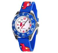 Dodosky Montres pour tout-petits filles - Meilleurs jouets cadeaux pour filles de 3, 4, 5, 6, 7, 8 ans, A-z-fire Truck Bleu, Sangle