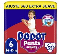 Dodot Activity Pants Couche-Culotte Taille 6, 35 Couches, 14kg-19kg, Avec Barrière STOP Fuites Aide à Prévenir Les Fuites Arrière