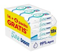 Dodot Aqua Pure Lingettes pour bébé, 99 % d'eau, 864 lingettes, 18 paquets (18 x 48)