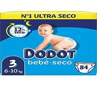 Dodot Bébé sec Couches Taille 3, 6kg-10kg, 84 couches, Garantissent jusqu'à 12 heures au sec