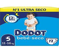 Dodot Bébé-Sec Couches Taille 5, Couches, 11kg-16kg, Dodot Bébé Sec Garantissant Jusqu'à 12 Heures Sec