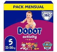 Dodot Couches Bébé Activity Taille 5 (11-16 kg), 162 Couches avec Ajustement Plus Résistant