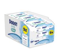 Dodot Pure Aqua Lingettes pour bébé 9 paquets de 48 unités = 432 lingettes, aide à restaurer le pH naturel de la peau, 99% d'eau