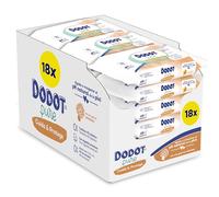 Dodot Pure Lingettes Soin & Protège pour bébé, 792 lingettes (18 paquets de 44 unités), aide à restaurer le pH naturel de la peau, 99 eau, sans plastique
