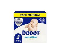 Dodot Sensitive Couches Taille 2 (4-8 kg), 174 Unités, Barrière Stop Fuites, Ultra Doux