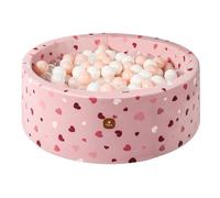 Dodozen Piscine à Balles Molles 90x30cm pour Bébé Enfant - Mousse Haute Résilience - Velours Super Doux sans Balles - Nettoyage Amovible - Amour
