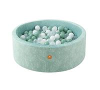 Dodozen Piscine à Balles Molles 90x30cm pour Bébé Enfant - Mousse Haute Résilience - Velours Super Doux sans Balles - Nettoyage Amovible - Sauge
