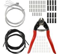 DODUOS 83PCS Cable Frein Velo Cable Derailleur Kit,Embouts de Câble de Frein Cable Derailleur,Gaine Frein Velo Cable Derailleur VTT,Joints Toriques Intérieurs,Embouts,Découpeur de Câble