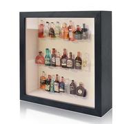 DODUOS Cadre 3D Profond, 22.5*22.5cm Cadre en Profondeur Cadre Profond, Cadre Vitrine Cadre Photo 3D Profond, Cadre d'Objet Carrée pour Souvenirs, Médailles, Billets, Fleurs
