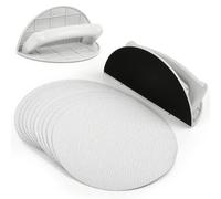 DODUOS Cale a Poncer Angle,Ponceuse d'Angle pour Cloison Sèche avec 10 Feuilles de Papier de Verre Grain 180, Ponceuse Manuelle Demi-Circulaire pour le Ponçage des Murs