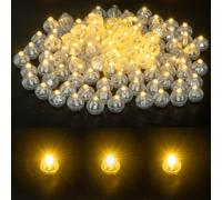 DODUOS LED Ballons Lampes Mini LED Lumineuses pour Mariage Anniversaire Fêtes Halloween Noël Décoration Lampe Rond (Blanc Chaud)