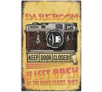 Dodurou Affiche vintage en métal avec inscription « All The Dark Leaks Out » - Décoration de ferme rustique - Cadeau de pendaison de crémaillère - 20,3 x 30,5 cm