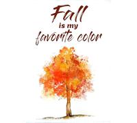 Dodurou Autumn is My Favorite Color - Feuilles d'automne et arbres - Sorcellerie - Art mural en métal - 20,3 x 30,5 cm