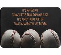Dodurou Plaque murale rétro en aluminium avec inscription « Baseball It's Not about being Better Than Someone Else » - 15,2 x 20,3 cm