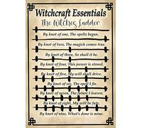 Dodurou Witchcraft Essentials - The Witches Ladder Signage vintage pour décoration de maison, garage, cadeaux, plaque en métal 20,3 x 30,5 cm