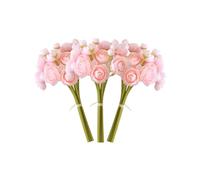 DODXIAOBEUL Lot de 18 fleurs artificielles de renoncules de 28 cm en soie pour mariage, centres de table, arrangements de mariage, fiançailles, décorations de mariage, de fiançailles, rose