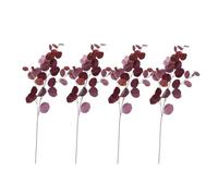 DODXIAOBEUL Lot de 4 Fleurs d'automne artificielles pour décoration de 86,4 cm, Fausses tiges d'eucalyptus à Tige Longue, Feuilles d'automne en Soie pour Maison, Mariage, Festival, décoration de fête