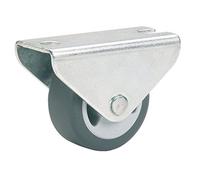 Döner + helmer 791330 Roulette fixe spécial parquet, 30 x 14 mm, pneumatique en TPE Gris