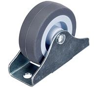 Döner + helmer 791340 Roulette de meuble non pivotante spécial parquet, 50 x 19 mm, roue en TPE Gris