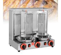 Döner Kebab Machine à griller verticale, rôtissoire rotative à gaz, sans fumée, rotation automatique à 360°, brochettes d'agneau verticales, pour la maison, les fêtes, le jardin, le barbecue