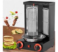 Döner Kebab Machine verticale à infrarouge avec 2 brûleurs, rôtissoire pour restaurant, cuisine et cuisine de fête