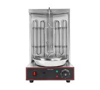 Dönergrill Machine à barbecue électrique, 3000 W, 50-300 °C, capacité de charge 10 kg, barbecue complet, 2 brûleurs, restaurants, magasins de buffet, stands de rue, barbecues