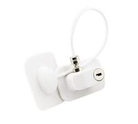 Doenfae Limiteur de fenêtre de sécurité pour avec câble de verrouillage de sécurité, pas de vis nécessaires pour éviter les dommages et protéger ceux de vos enfants, blanc