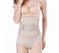 DOEOMK Ceinture Post Accouchement, Gaine Post Partum, Gaine Ventre Plat, Ceinture Abdominale Femme Ceinture ventre plat femme ajustable et respirante pour le rétablissement de la grossesse (Beige-4XL)