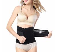 DOEOMK Ceinture Post Accouchement, Gaine Post Partum, Gaine Ventre Plat, Ceinture Abdominale Femme, Ceinture ventre plat femme ajustable et respirante pour le rétablissement de la grossesse (Noir-XXL)