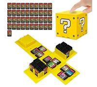 doepeBAE Boîte de Rangement Jeux pour Nintendo Switch, Très Grande Capacité Switch Étui Rangement Jeux, 41 Emplacements Pochette de Rangement Jeu Switch, Presser pour Déplier (Jaune ?)