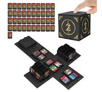 doepeBAE Boîte de Rangement Jeux pour Nintendo Switch, Très Grande Capacité Switch Étui Rangement Jeux, 41 Emplacements Pochette de Rangement Jeu Switch, Presser pour Déplier (Noir Z)
