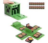 doepeBAE Étui pour Carte mémoire Nintendo Switch, Porte-Carte de Jeu vidéo avec 16 emplacements pour Cartes de Jeu (Luigi Vert)