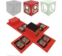 doepeBAE ÉTui Rangement pour Carte MéMoire Nintendo Switch, Peut contenir jusqu'à 16 Jeux Système de Rangement de Protection Organisateur de Cartes de Jeu Étui Rigide (Mushroom Red)