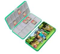 doepeBAE Rangement Switch Jeux, Boite Jeux Switch Rangement, Boite Rangement Jeux Switch, Doublure en Silicone, avec 24 Emplacements pour Cartes de Jeu et 24 Emplacements pour Cartes Micro SD (24N)
