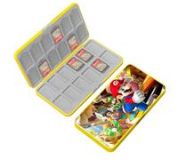doepeBAE Rangement Switch Jeux, Boite Jeux Switch Rangement, Boite Rangement Jeux Switch, Doublure en Silicone, avec 24 Emplacements pour Cartes de Jeu et 24 Emplacements pour Cartes Micro SD (24D)