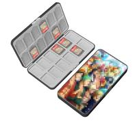 doepeBAE Rangement Switch Jeux, Boite Jeux Switch Rangement, Boite Rangement Jeux Switch, Doublure en Silicone, avec 24 Emplacements pour Cartes de Jeu et 24 Emplacements pour Cartes Micro SD (24I)