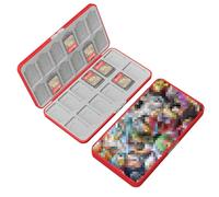 doepeBAE Rangement Switch Jeux, Boite Jeux Switch Rangement, Boite Rangement Jeux Switch, Doublure en Silicone, avec 24 Emplacements pour Cartes de Jeu et 24 Emplacements pour Cartes Micro SD (24H)