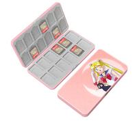 doepeBAE Rangement Switch Jeux, Boite Jeux Switch Rangement, Boite Rangement Jeux Switch, Doublure en Silicone, avec 24 Emplacements pour Cartes de Jeu et 24 Emplacements pour Cartes Micro SD (24M)