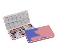 doepeBAE Rangement Switch Jeux, Boite Jeux Switch Rangement, Boite Rangement Jeux Switch, Doublure en Silicone, avec 24 Emplacements pour Cartes de Jeu et 24 Emplacements pour Cartes Micro SD (24K)