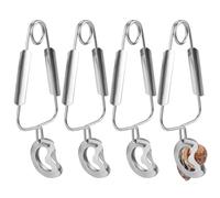 Doerdo Lot de 4 pinces à escargot en acier inoxydable pour cuisine, restaurant, 15,2 cm