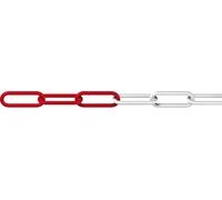 dörner + helmer 128953 Chaîne de signalisation rouge, blanc plastique 25 m