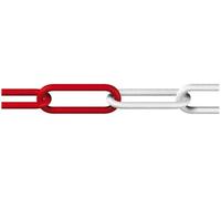 dörner + helmer 128959 Chaîne de signalisation rouge, blanc plastique 6 m