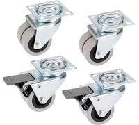 dörner + helmer 450105 Double roulette pivotante Diamètre de la roue: 50 mm Capacité de charge (max.): 80 kg 4 pc(s)