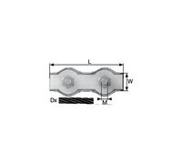 dörner + helmer 4814444 2 mm acier étamé par galvanisation 20 pc(s)