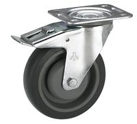 dörner + helmer 716665 F Roulette avec plaque Noir