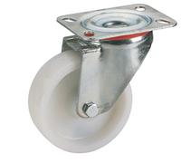 dörner + helmer 728151 Roulette avec plaque, blanc