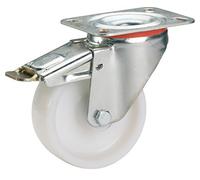 dörner + helmer 728541 Roulette avec plaque, blanc