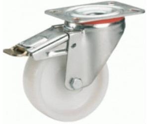Dörner + Helmer 732141 Roulette pivotante en polyamide avec roulette de blocage 80 x 30 mm/plaque 100 x 85 mm