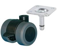 dörner + helmer 761335 761335 Roulette jumelée Diamètre de la roue: 35 mm Capacité de charge (max.): 70 kg 1 pc(s)
